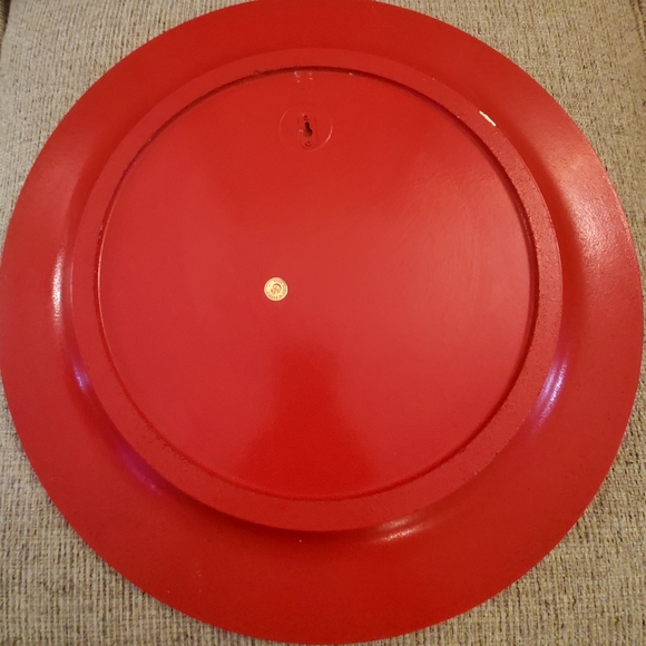 Vntg Russian "Khokhloma" Wooden Platter 16.5", Signed,Hand Painted, Choice of 3 - Picture 7 of 11